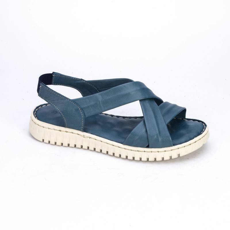 242155-jean-blue Сандалии жен.кожа-кожа синий